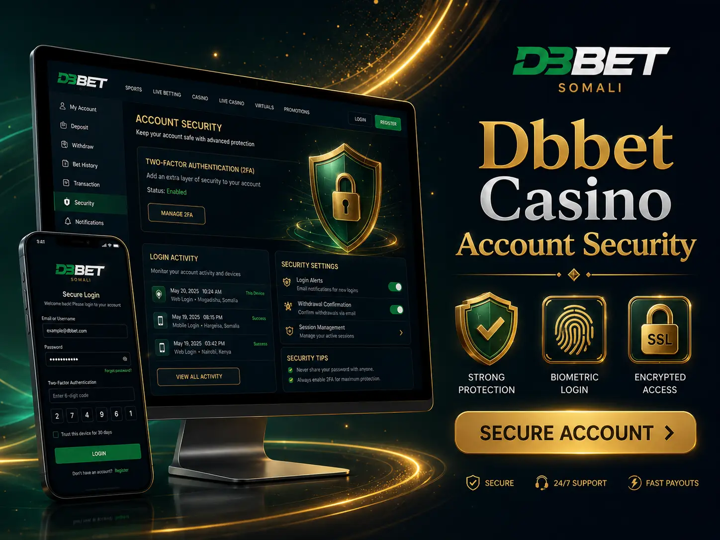 Dbbet Casino Account Security